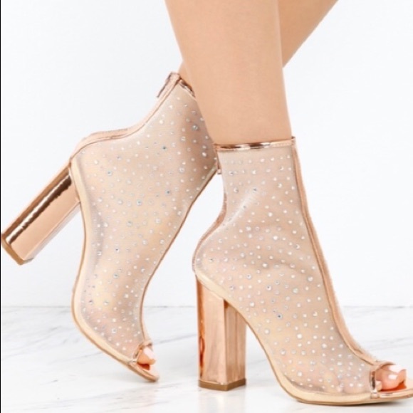 Lola Shoetique Shoes New Rose Gold Booties Poshmark